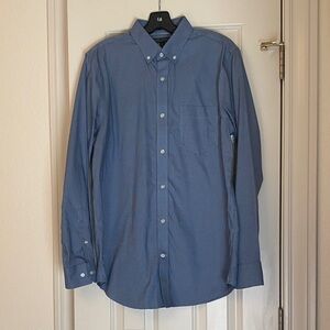 Banana Republic Men's Navy Blue Button-Down Dress Shirt Size Medium